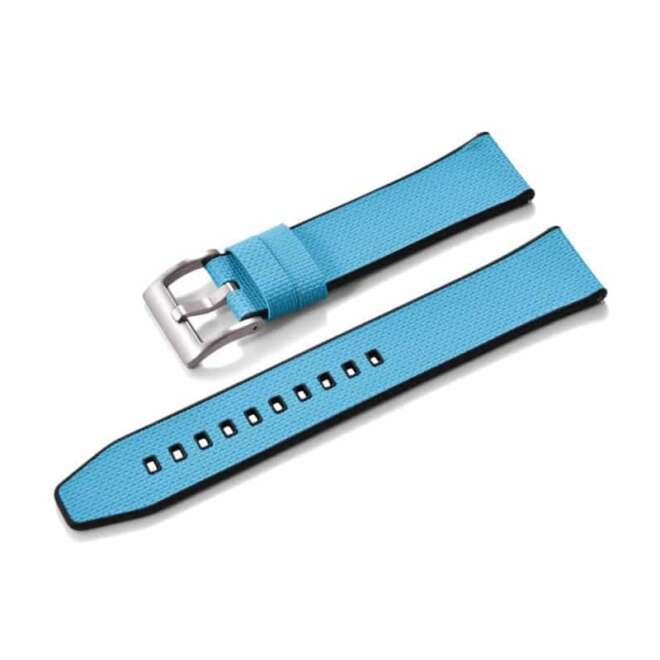 KronoKeeper Sky Blue Double-Layer FKM Rubber Watch Strap