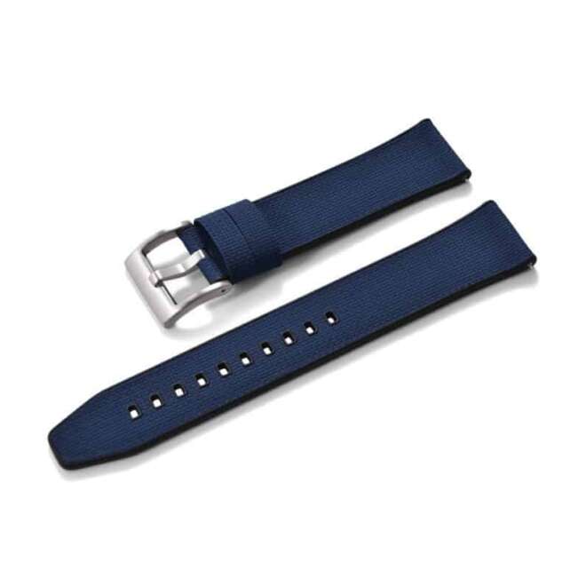 Navy blue FKM rubber watch strap double layer