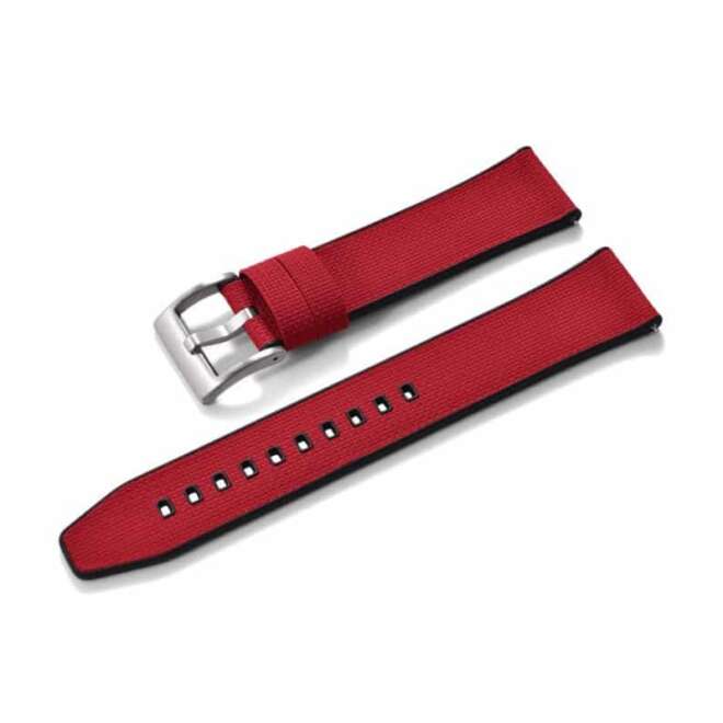 KronoKeeper double-layer red FKM rubber watch strap