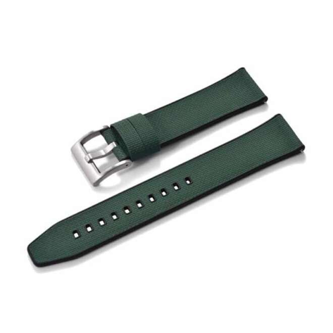 KronoKeeper Dark Green Double-Layer FKM Rubber Watch Strap