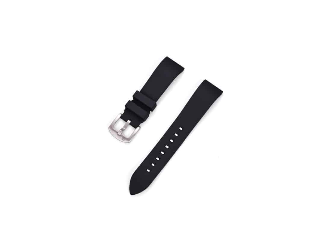 Bracelet montre en caoutchouc noir KronoKeeper