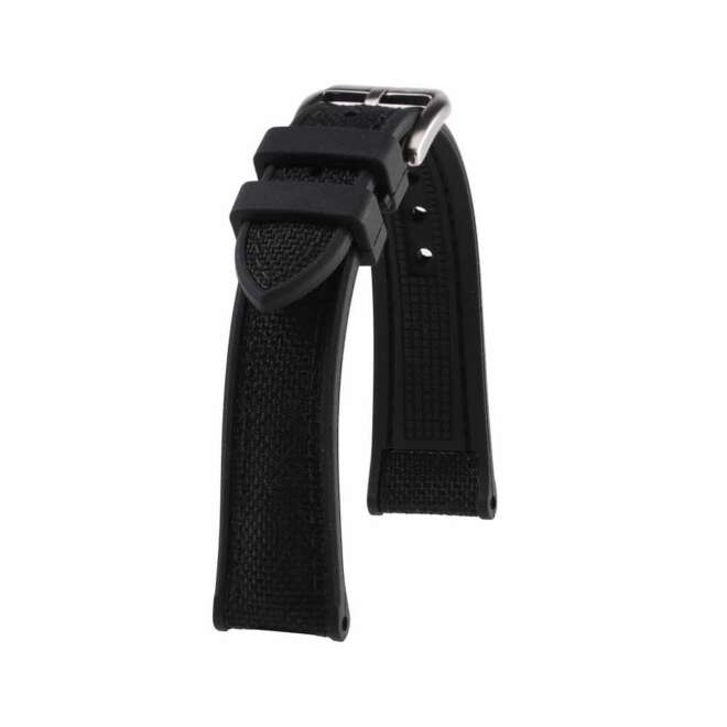 Bracelet de montre en caoutchouc FKM cordura noir KronoKeeper Marius