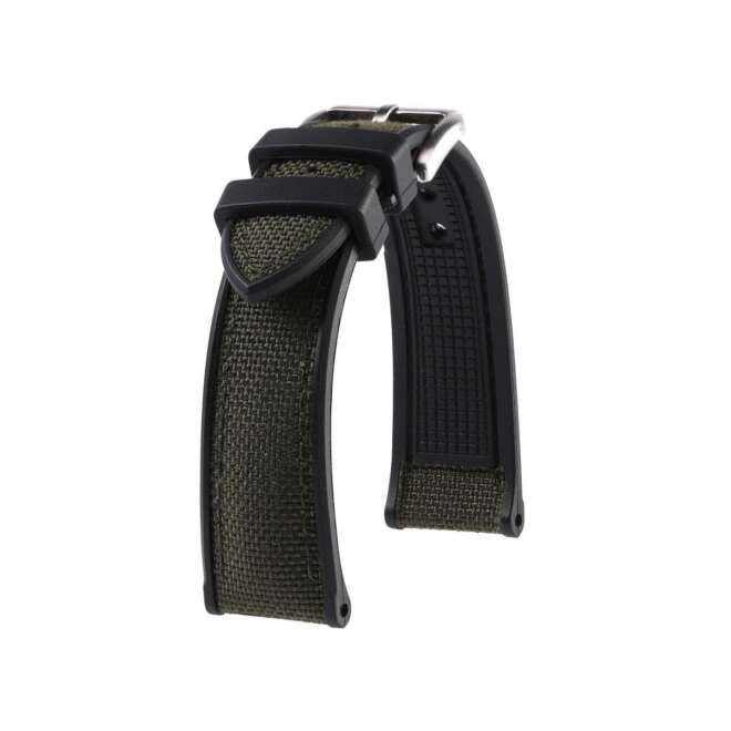 Bracelet en caoutchouc FKM finition cordura vert KronoKeeper Marius