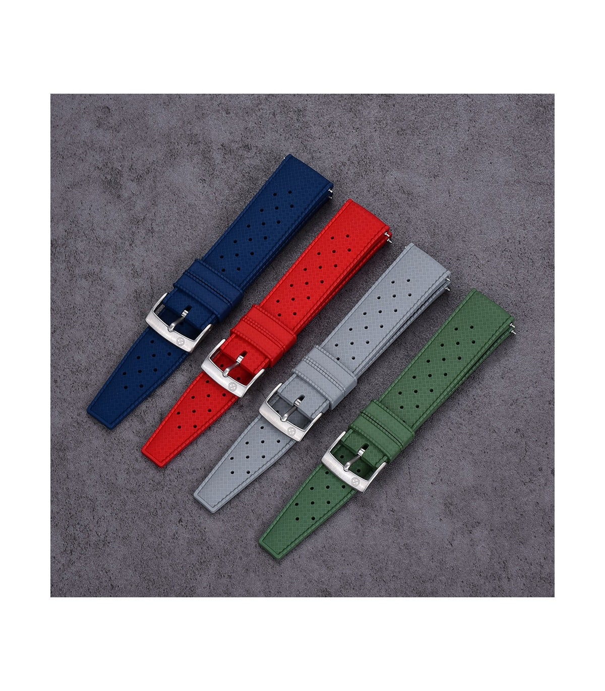 Bracelet de montre marron type Tropic caoutchouc KronoKeeper – Image 3