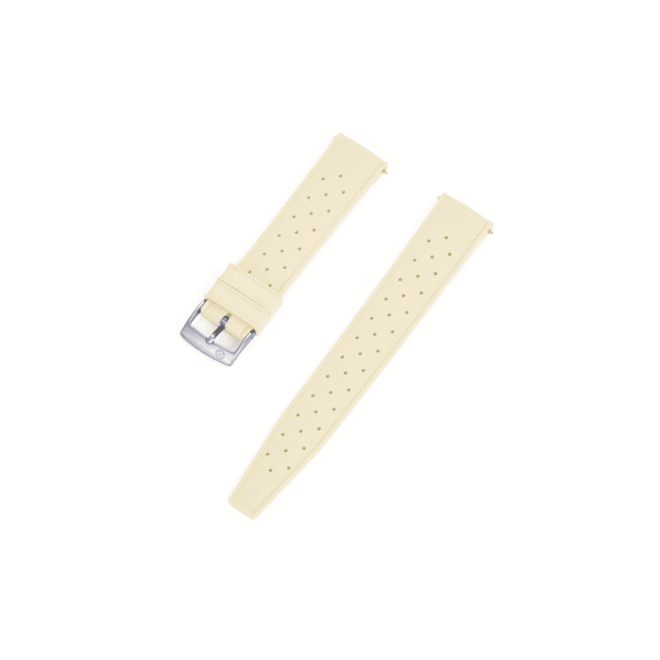 Bracelet de montre tropic en caoutchouc beige KronoKeeper
