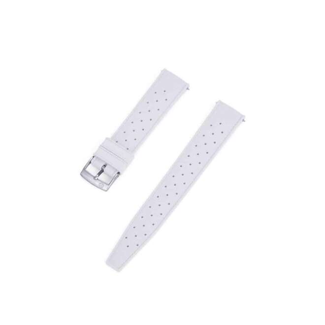 Bracelet de montre en caoutchouc Tropic blanc KronoKeeper