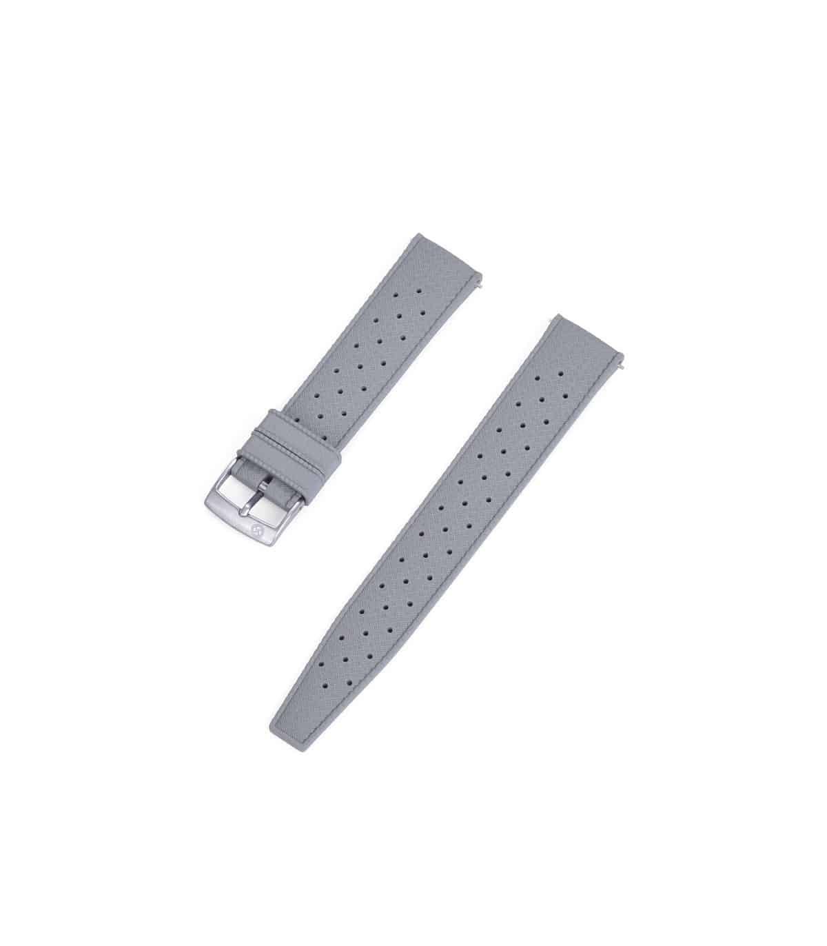 KronoKeeper Gray Tropic Rubber Watch Strap