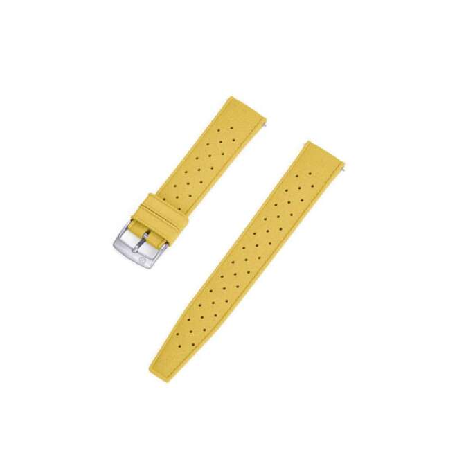 Bracelet de montre en caoutchouc jaune style Tropic KronoKeeper
