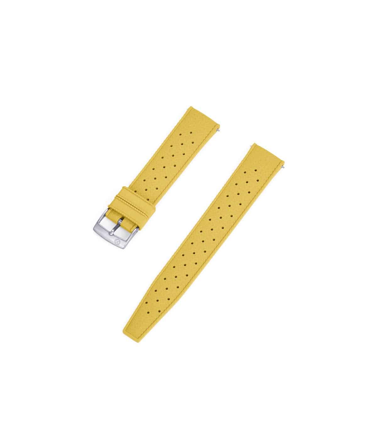 Yellow Rubber Tropic Style Watch Strap KronoKeeper