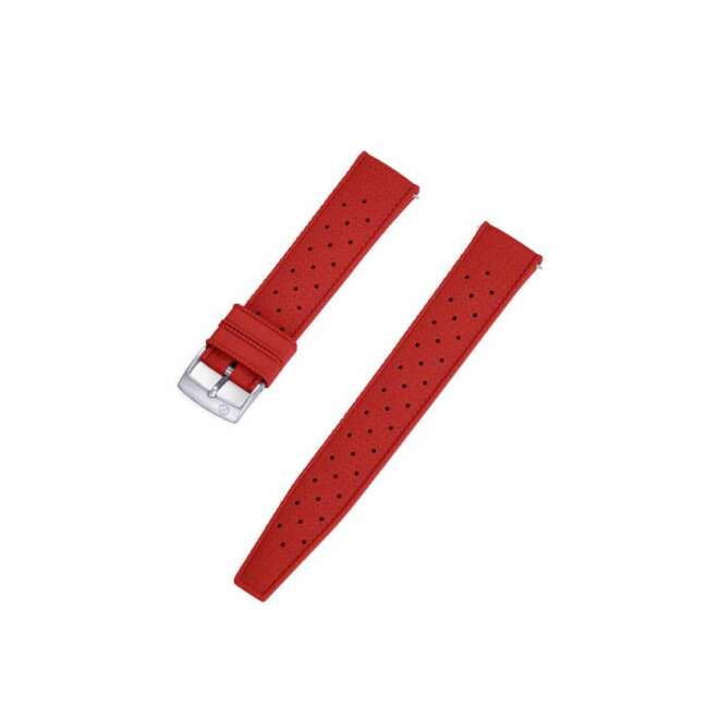 Bracelet de montre en caoutchouc rouge KronoKeeper style Tropic
