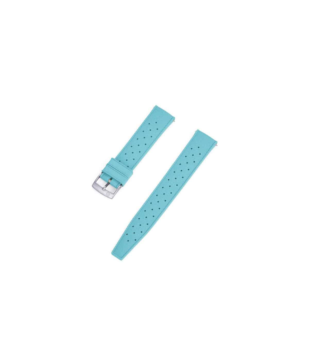 KronoKeeper turquoise tropic rubber watch strap