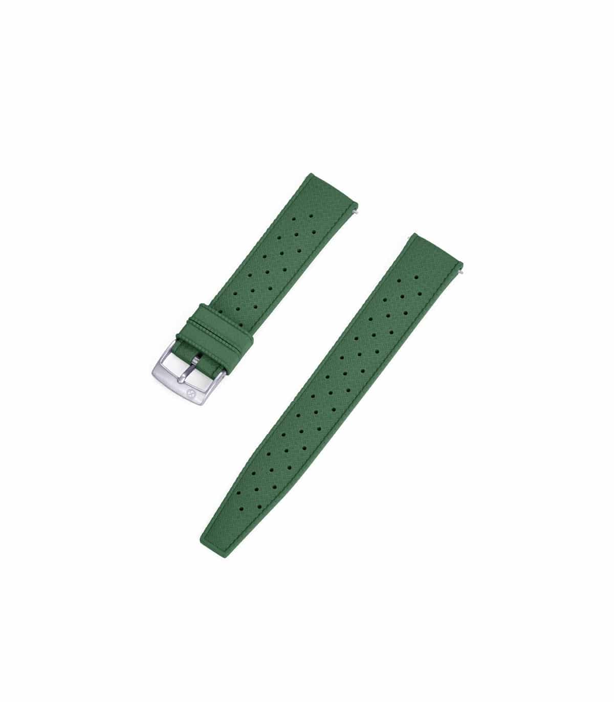 KronoKeeper Green Tropic Rubber Watch Strap