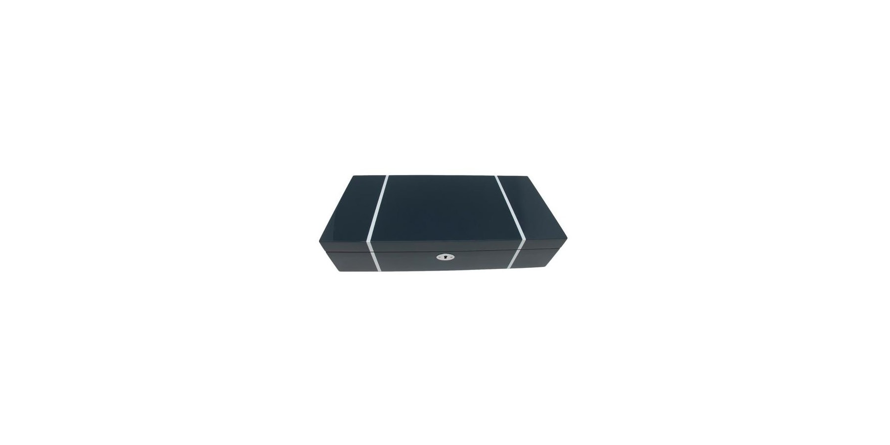KronoKeeper Blue Lacquered Oak 10-Watch Box - Image 2