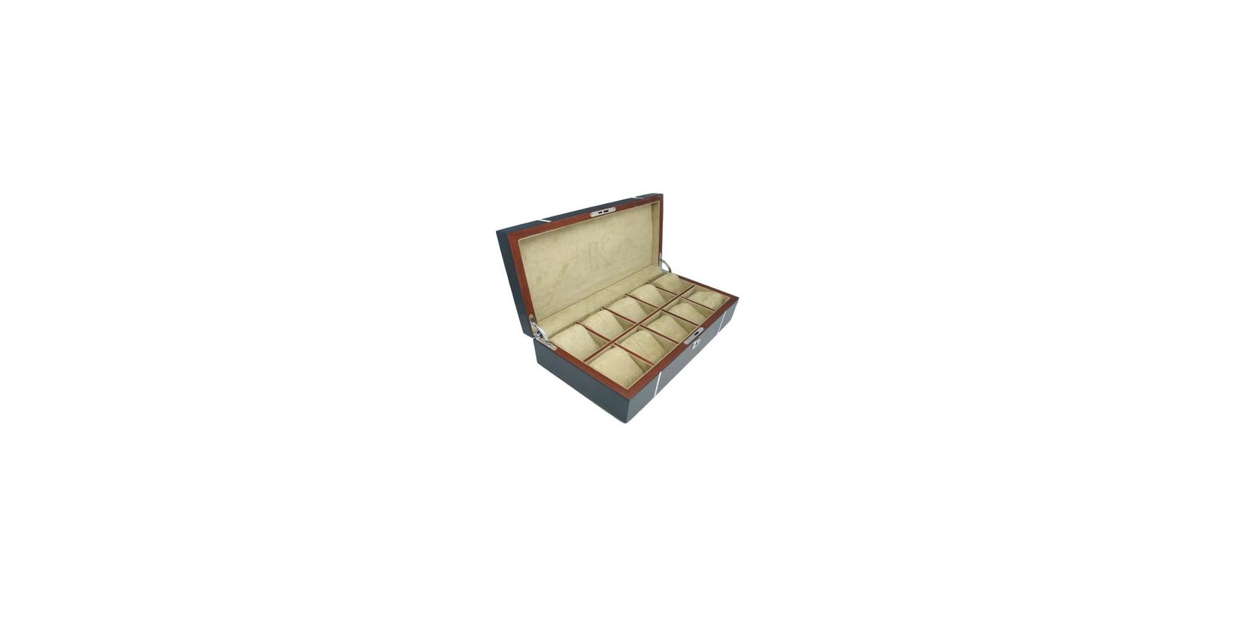 KronoKeeper Blue Lacquered Oak 10-Watch Box