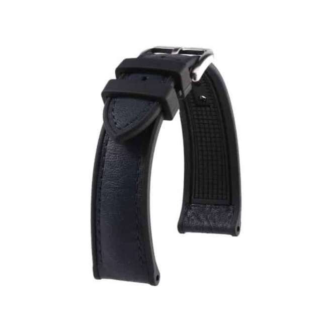 Bracelet de montres en cuir et caoutchouc bleu KronoKeeper Godefroy