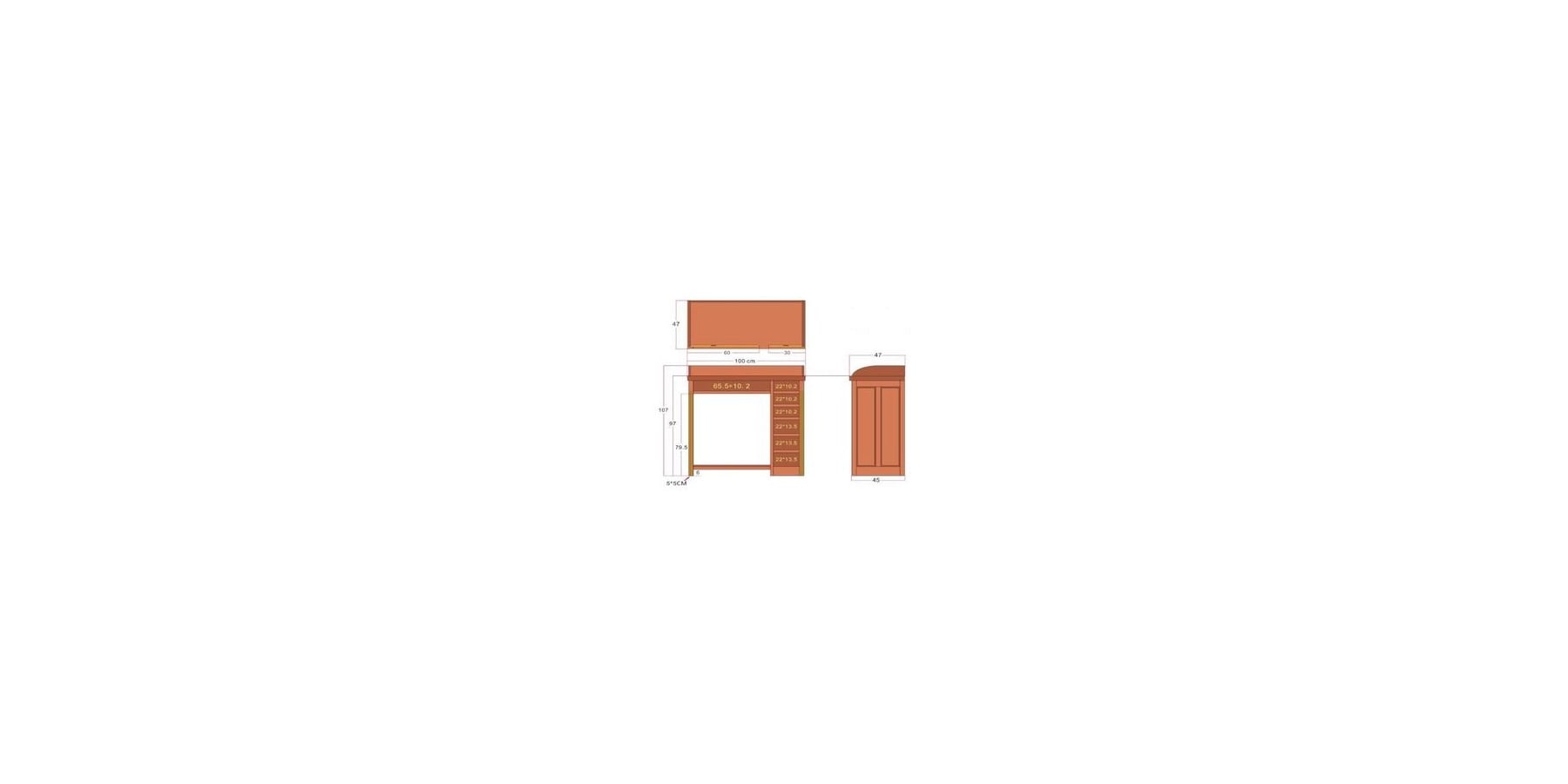 Sapele wood watchmaker's workbench - Image 4
