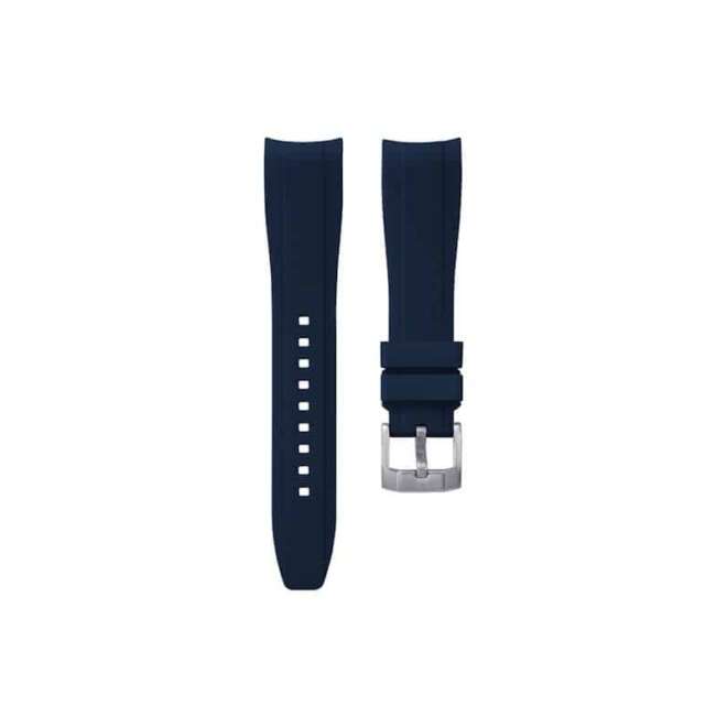 Navy blue integrated rubber watch strap - KronoKeeper