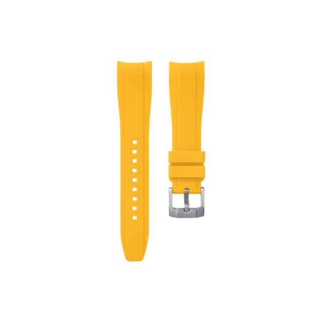 Bracelet de montre intégré en caoutchouc jaune KronoKeeper
