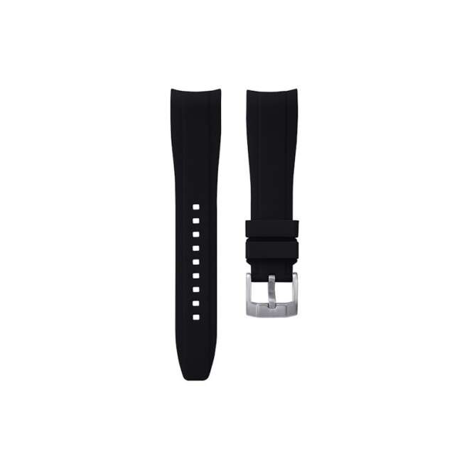 Bracelet intégré en caoutchouc noir pour montre KronoKeeper