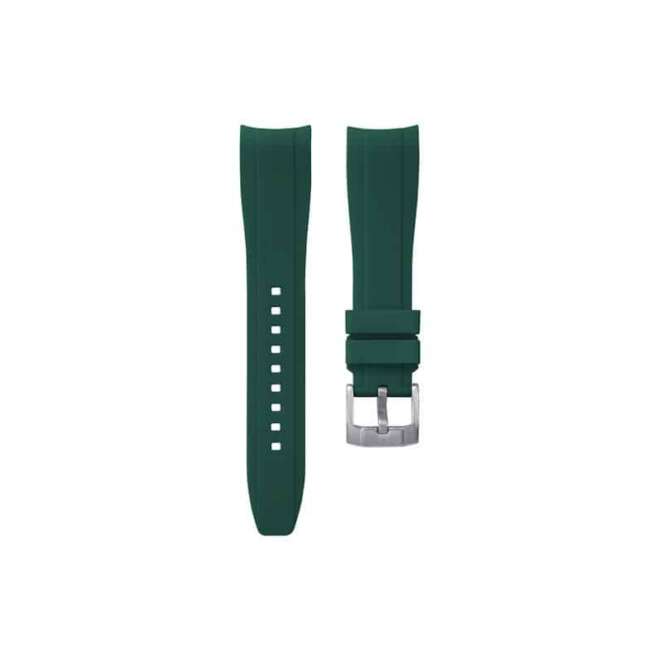 Bracelet de montres intégré en caoutchouc vert KronoKeeper