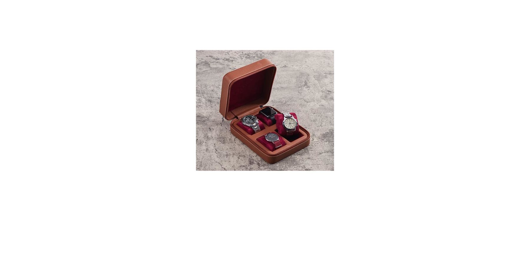 Kronokeeper Tiboulen 4-Watch Leather Travel Case - Image 8