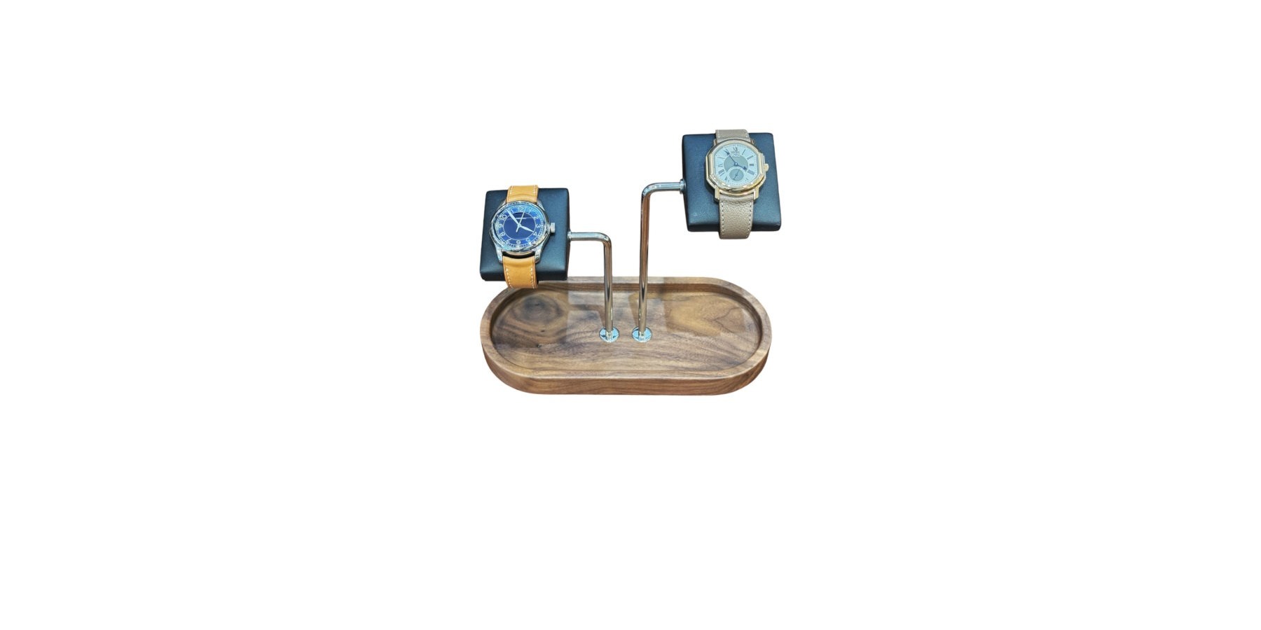 Kronokeeper solid walnut double watch stand - Image 2