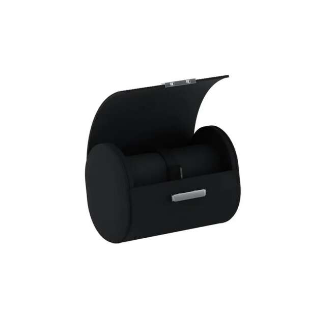 Scatola del Tempo Pochette 2 Case in black leather