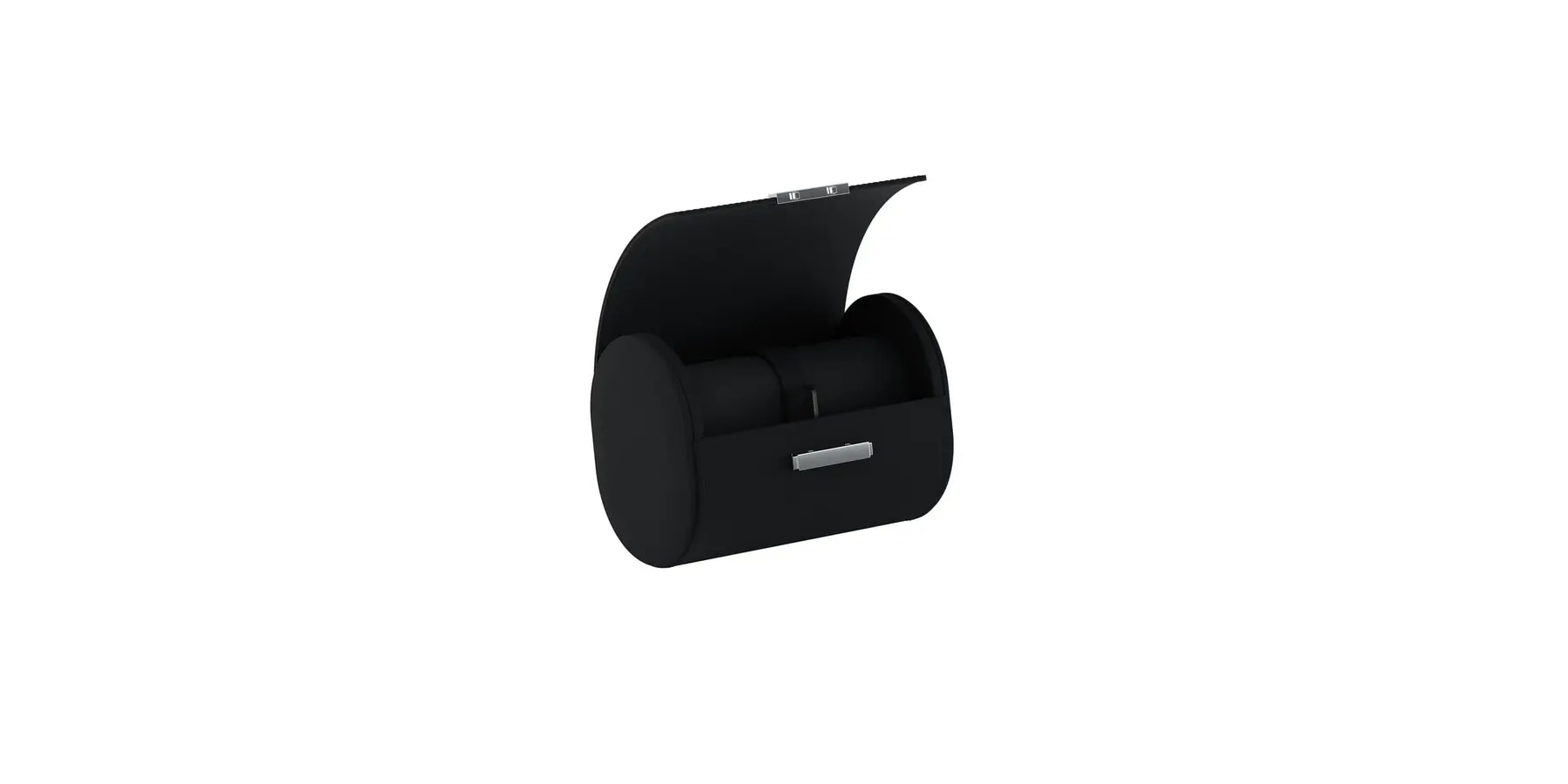Scatola del Tempo Pochette 2 Case in black leather
