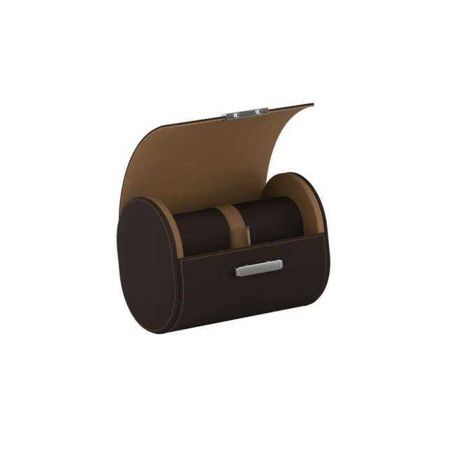Scatola Del Tempo Pochette 2 Leather 2-Watch Case