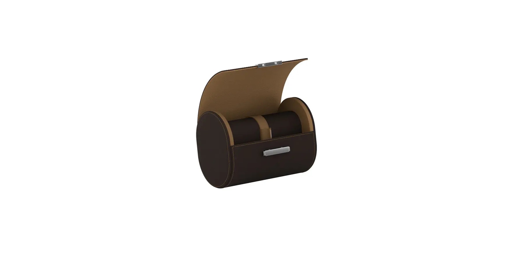 Scatola Del Tempo Pochette 2 Leather 2-Watch Case
