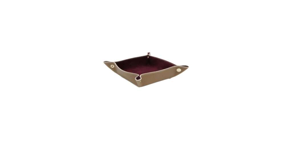 Kronokeeper leather valet tray for watches or jewelry