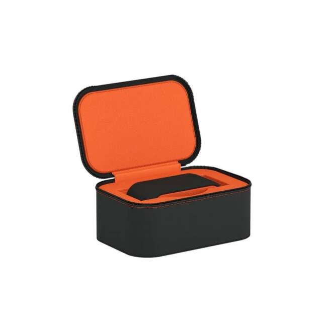 Scatola del Tempo Viaggio 1 Slate and Orange Leather Single Watch Case
