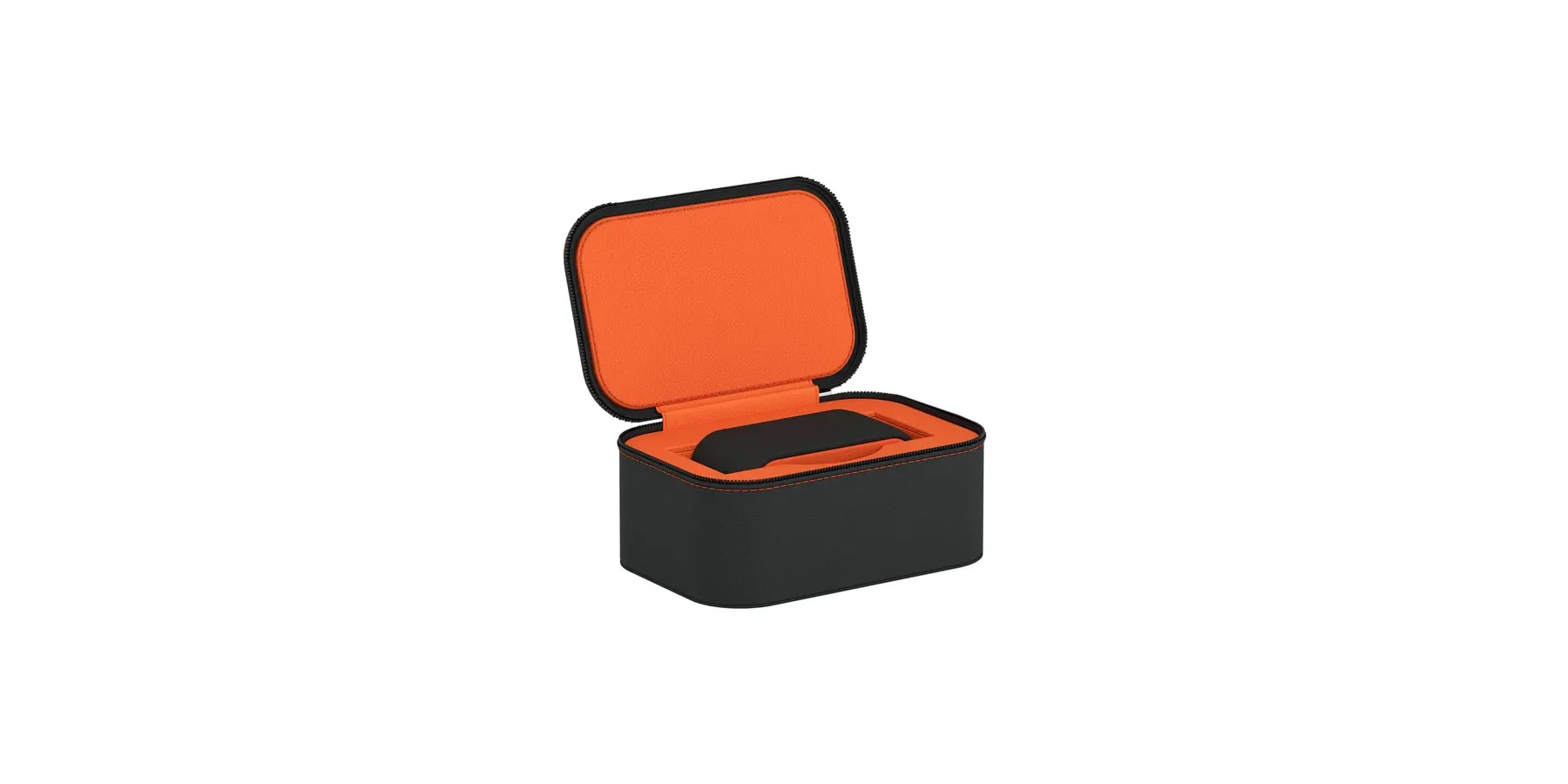 Scatola del Tempo Viaggio 1 Slate and Orange Leather Single Watch Case