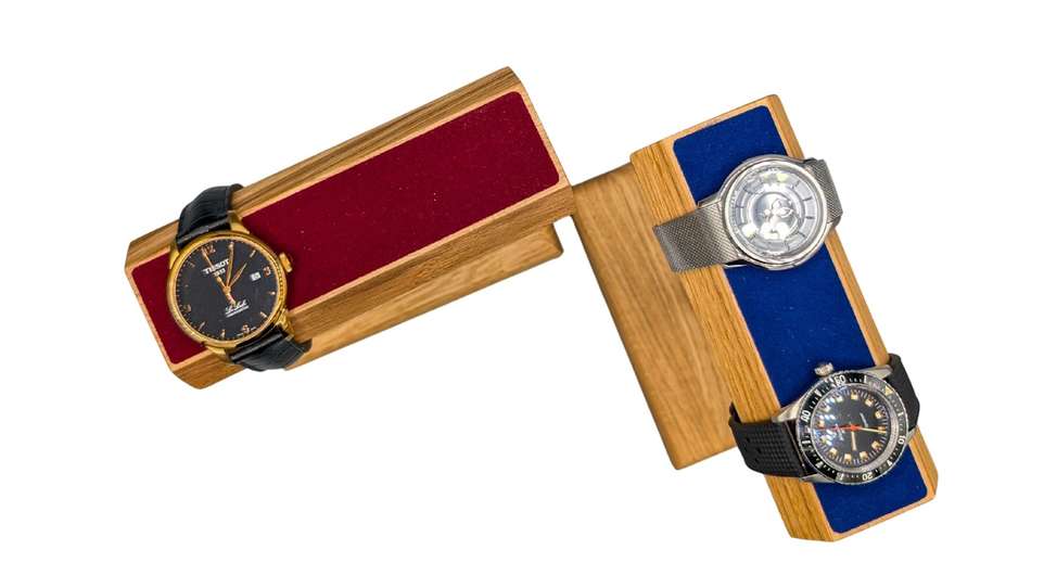 Support de montres présentoir en bois chêne