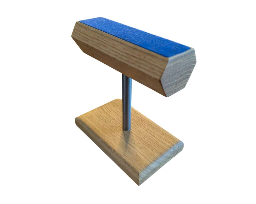 Watch Stand en bois de chêne OHSelection bleu