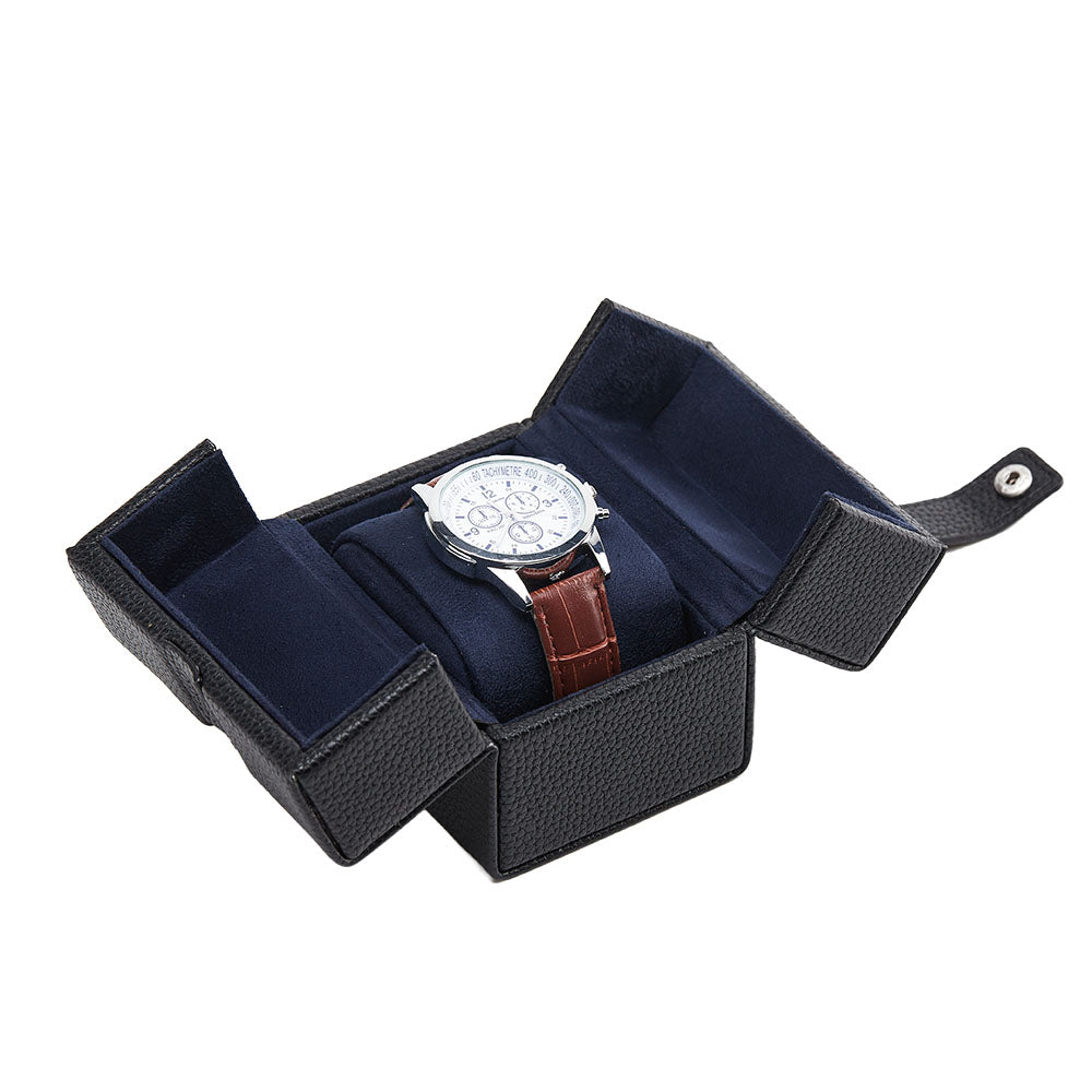 Oléron 1-Watch Black Leather Case Kronokeeper – View 2