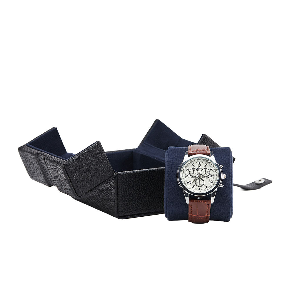 Oléron 1-Watch Black Leather Case Kronokeeper – View 3