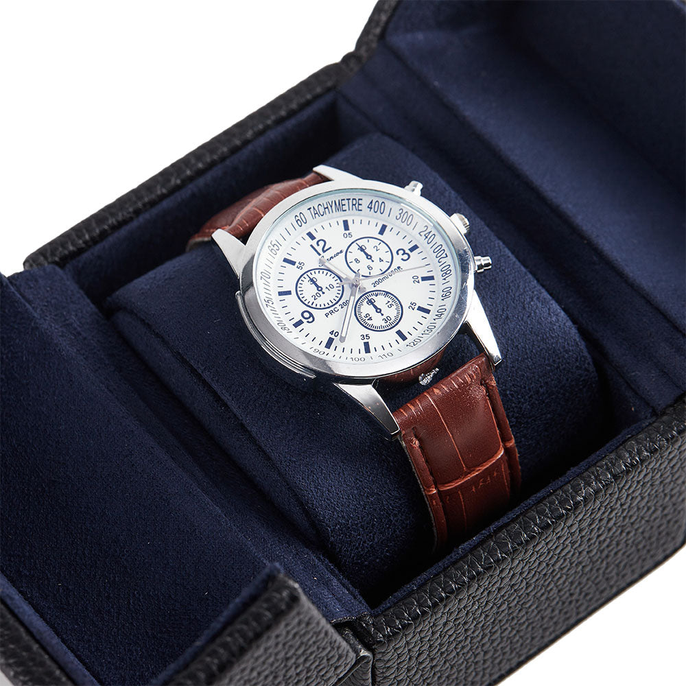 Oléron 1-Watch Black Leather Case Kronokeeper – View 11