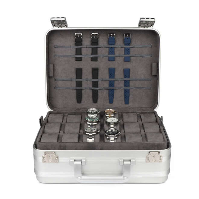 Valise 36 montres en aluminium Kronokeeper